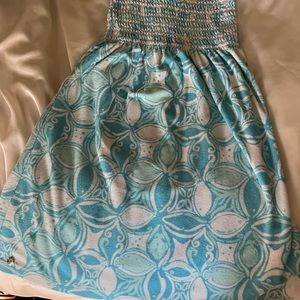 Lily Pulitzer palm beach collection strapless terry floral dress